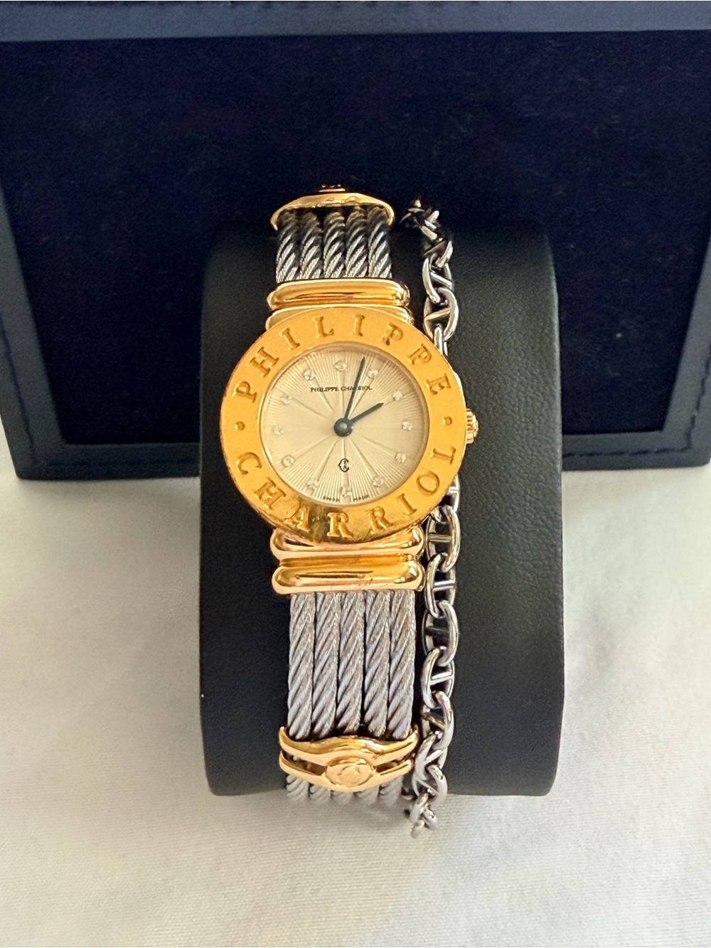 Women's Cable Bracelet Watch - Gold and Silver